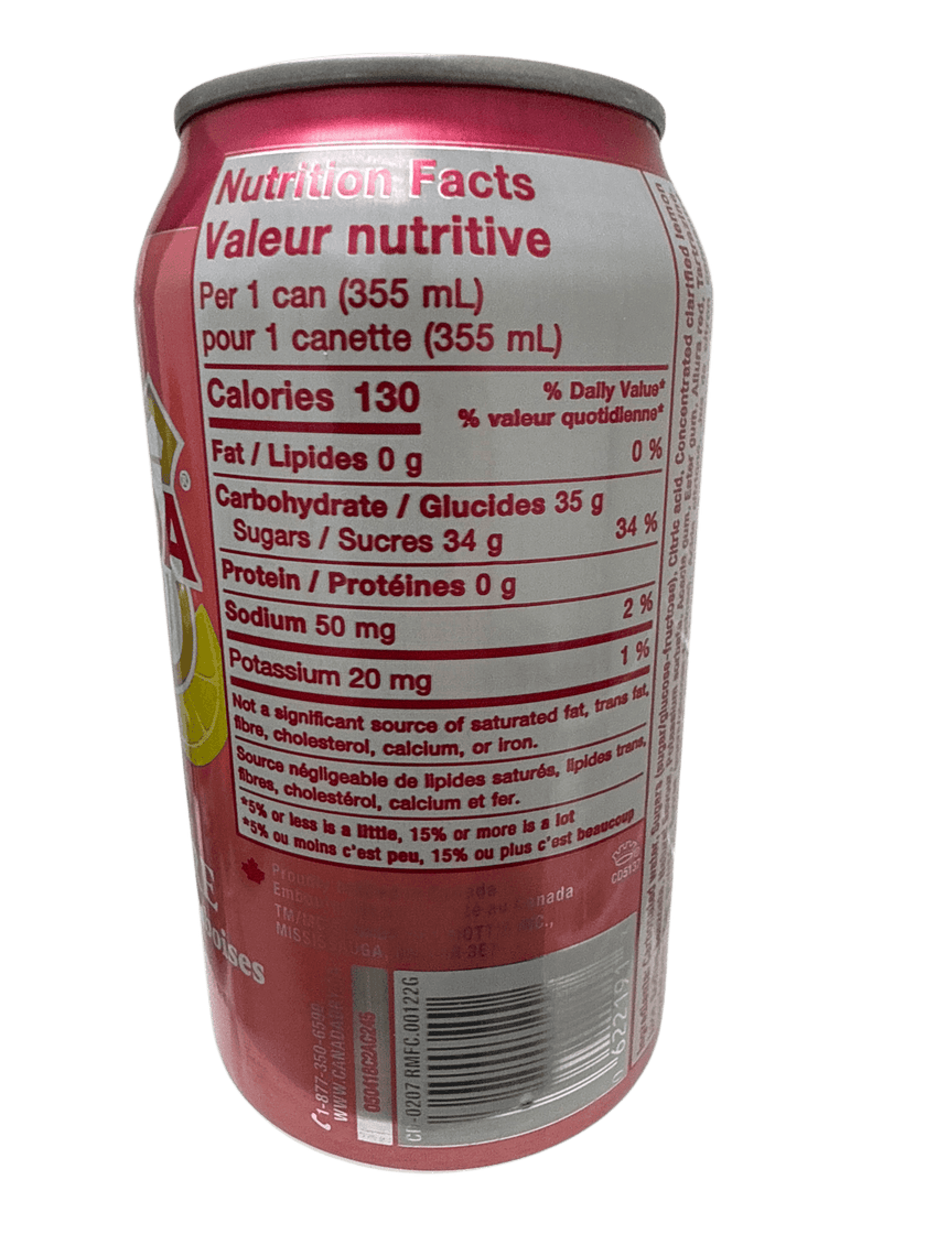 Canada Dry, édition limitée, limonade framboise, bière de gingembre en canette, 355 ml - édition canadienne