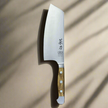 ALPHA OLIVE | Couteau de chef chinois Chai Dao, lame de 6 1/2 pouces | Acier forgé/manche en bois d'olivier