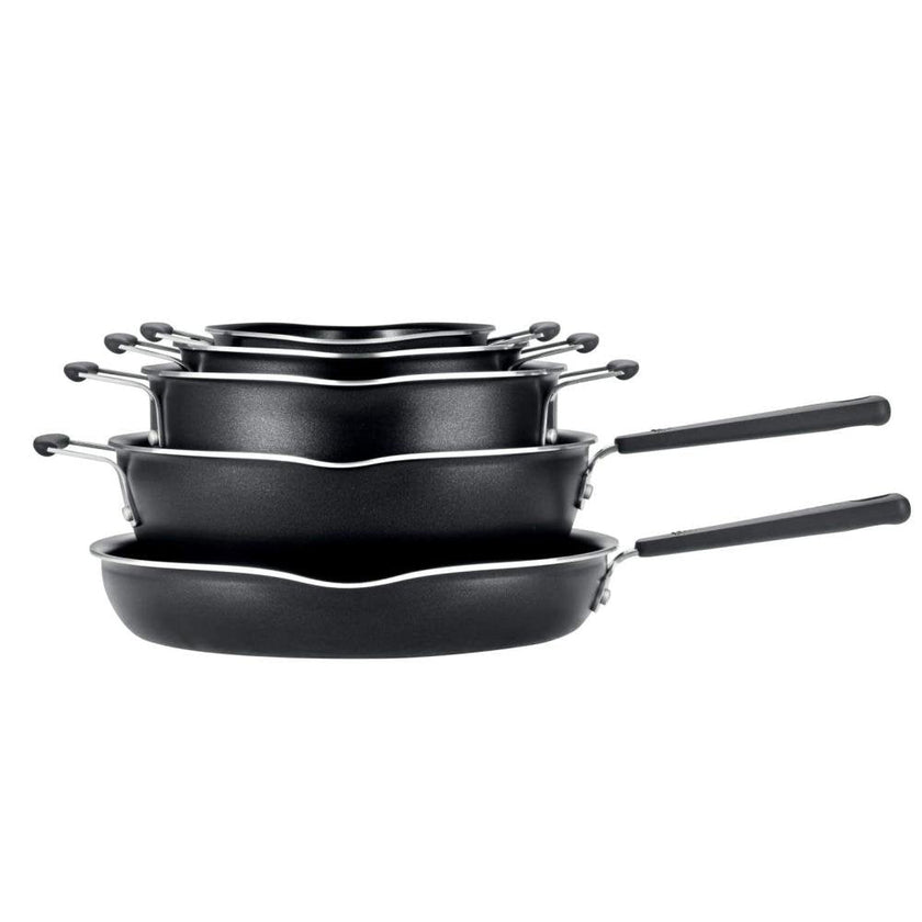 T-FAL 10 pc Stackable Cookware Set - Blemished package with full warranty - B198SA74