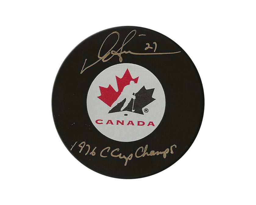 Darryl Sittler Autographed Team Canada Autograph Model Puck Inscribed 