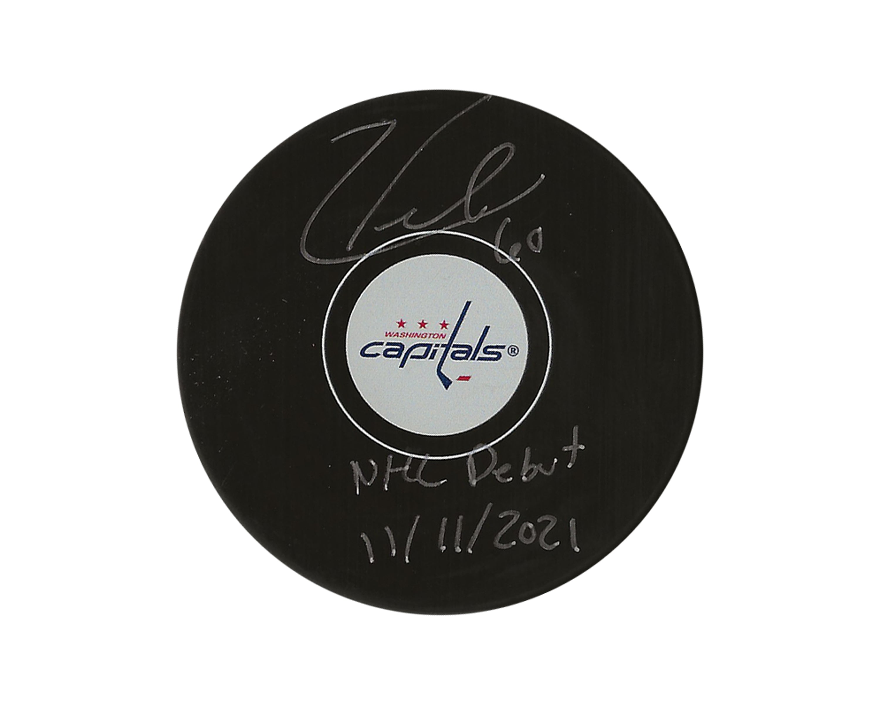 Zach Fucale Autographed Washington Capitals Autograph Model Puck Inscribed 