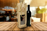 Jute Single Wine Bottle Bag - B3780