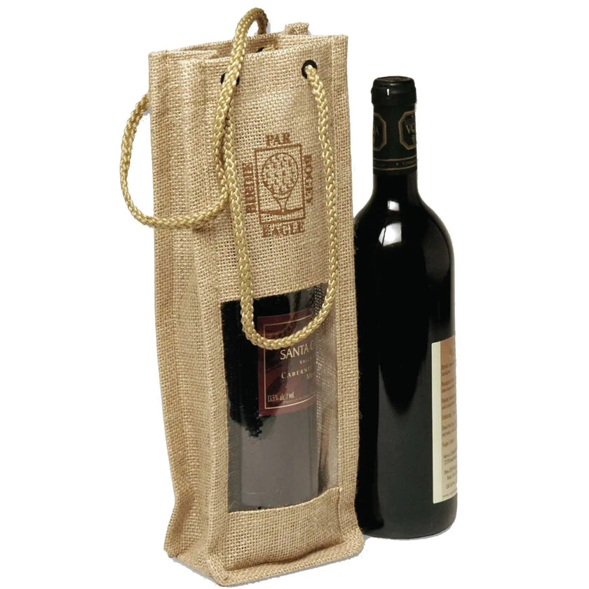 Jute Single Wine Bottle Bag - B3780