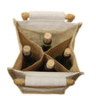 Ecorite Jute 4 Bottle Wine Tote - B3785