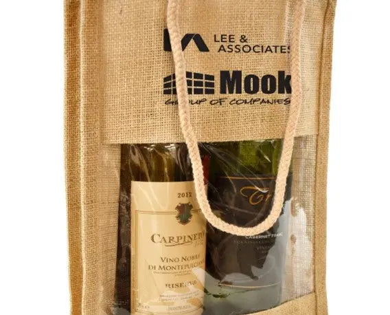 Jute Double Wine Bag - B3790