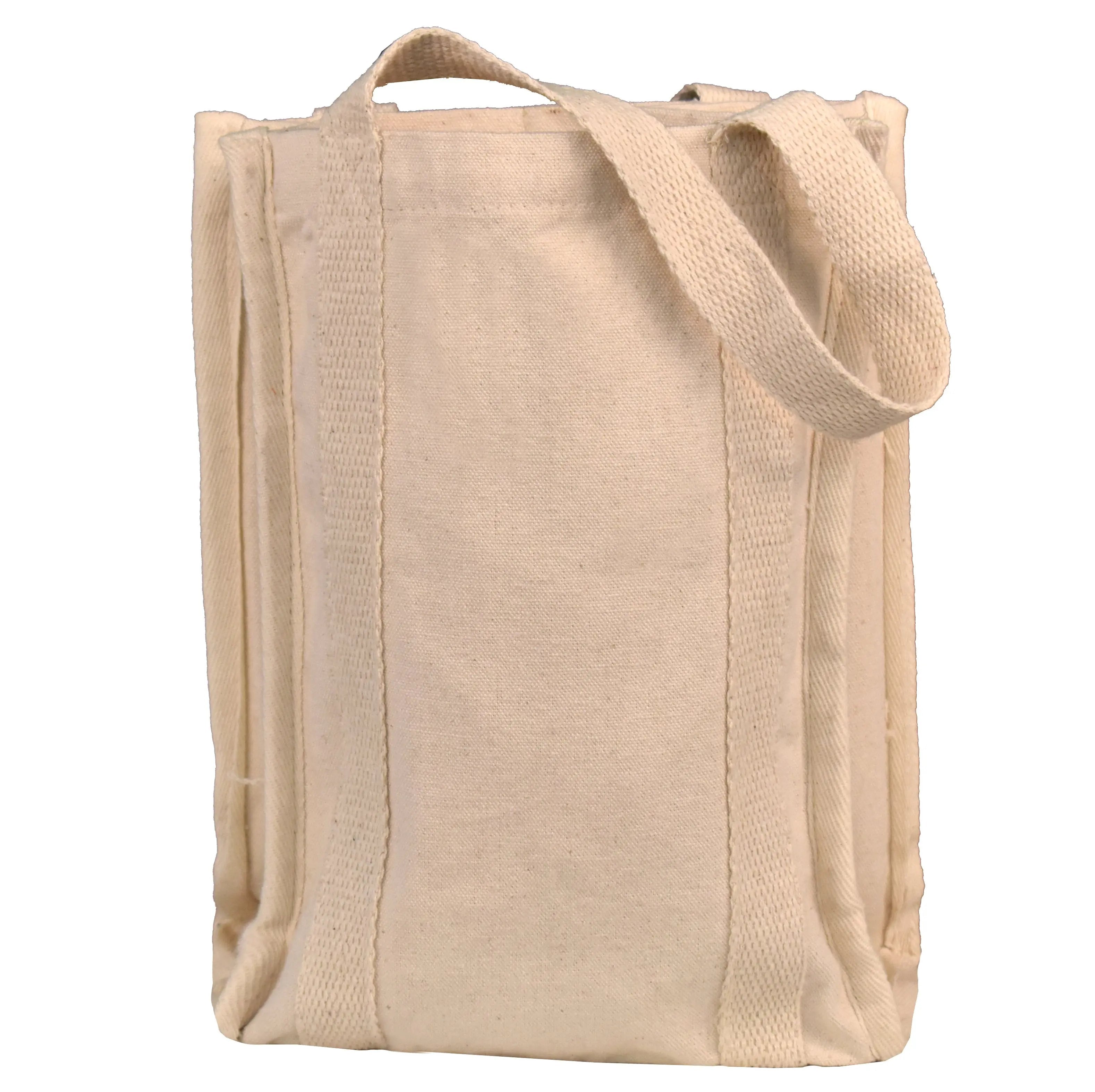 Ecorite Cotton 4 Bottle Wine Tote - B3795