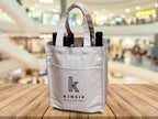Ecorite Cotton Canvas 6 bottle Wine Tote - B3800