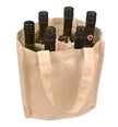 Ecorite Cotton Canvas 6 bottle Wine Tote - B3800