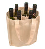 Ecorite Cotton Canvas 6 bottle Wine Tote - B3800