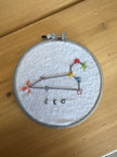Handmade Leo Embroidered Wall Art