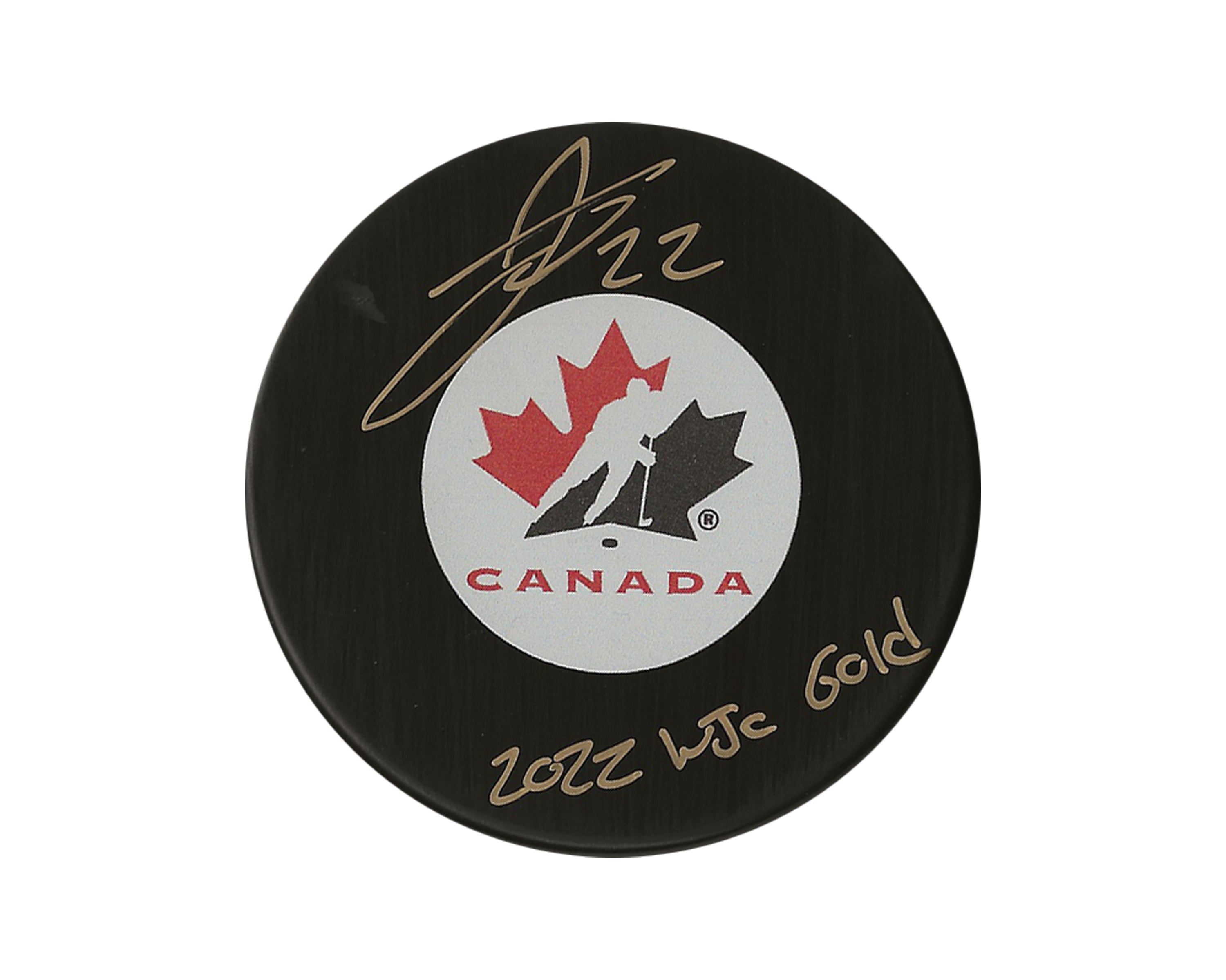 Jack Thompson Autographed Team Canada Autograph Model Puck Inscribed 