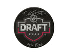 Dylan Guenther Autographed 2021 NHL Draft Puck Inscribed 