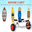 Soozier Kayak Cart 198LBS Capacity Boat Canoe Carrier Dolly Trolley NO-Flat Wheel Silver