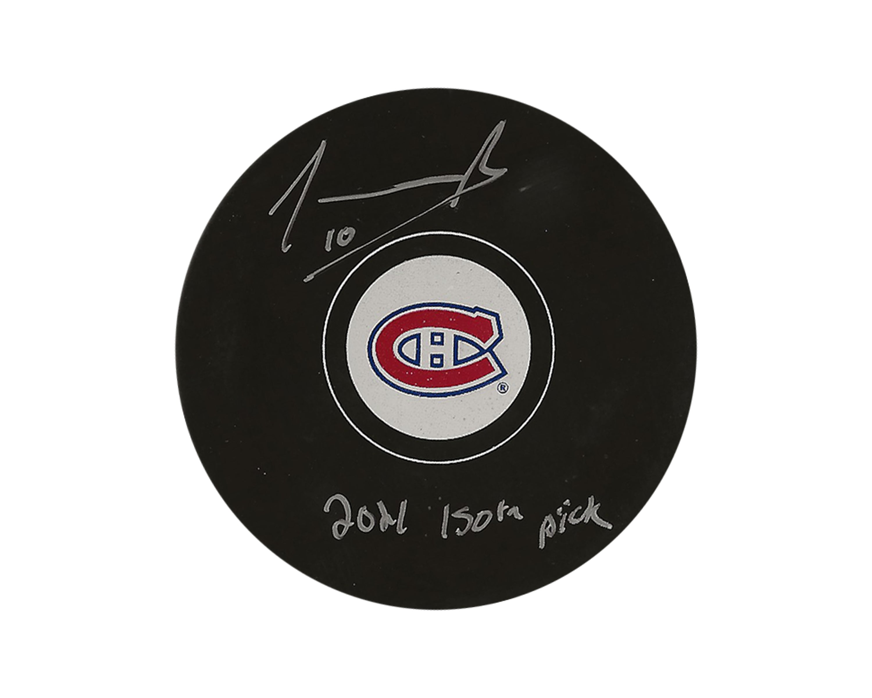 Joshua Roy Autographed Montreal Canadiens Autograph Model Puck Inscribed 