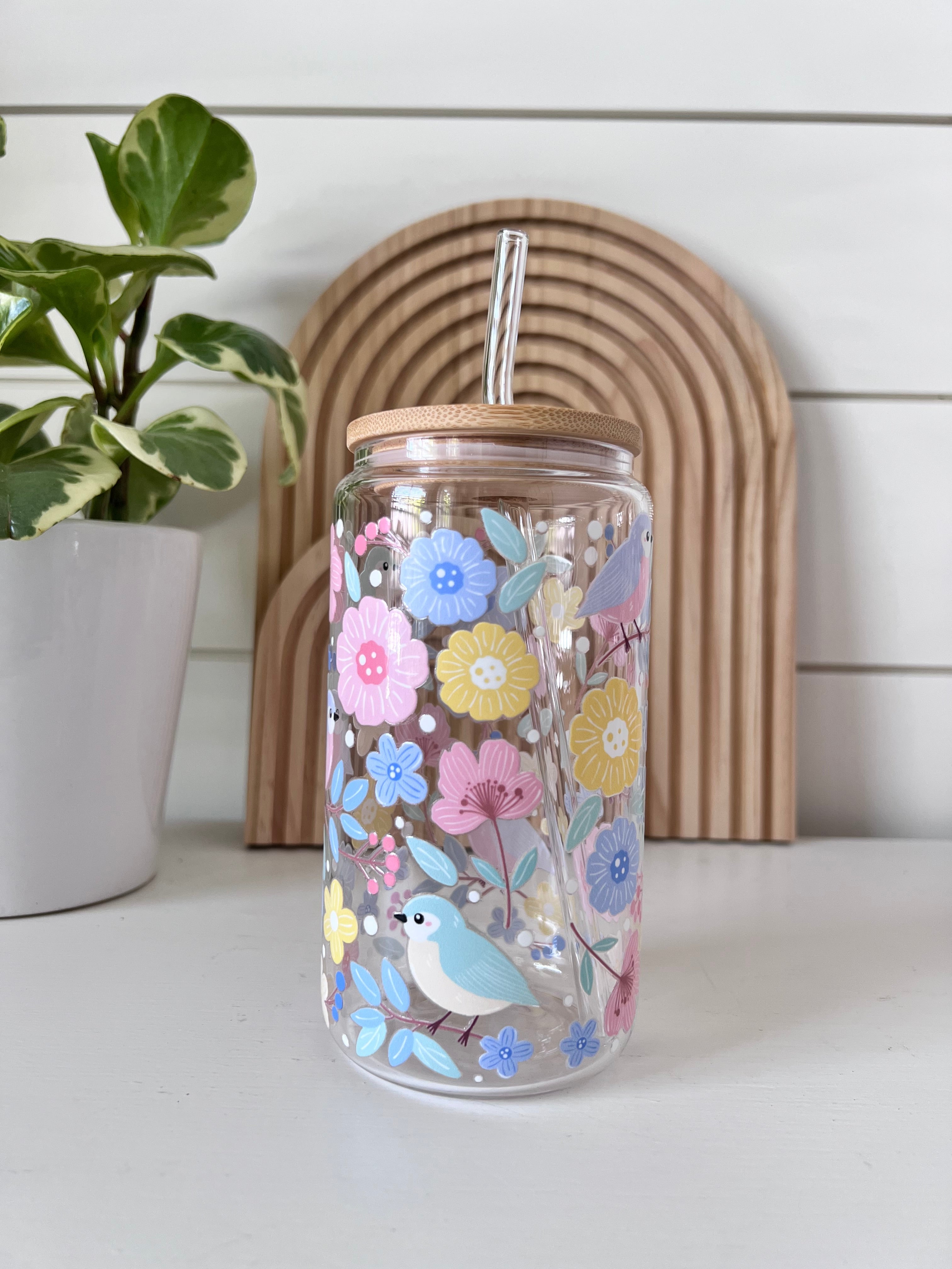Verre à thé en forme d'oiseau de printemps