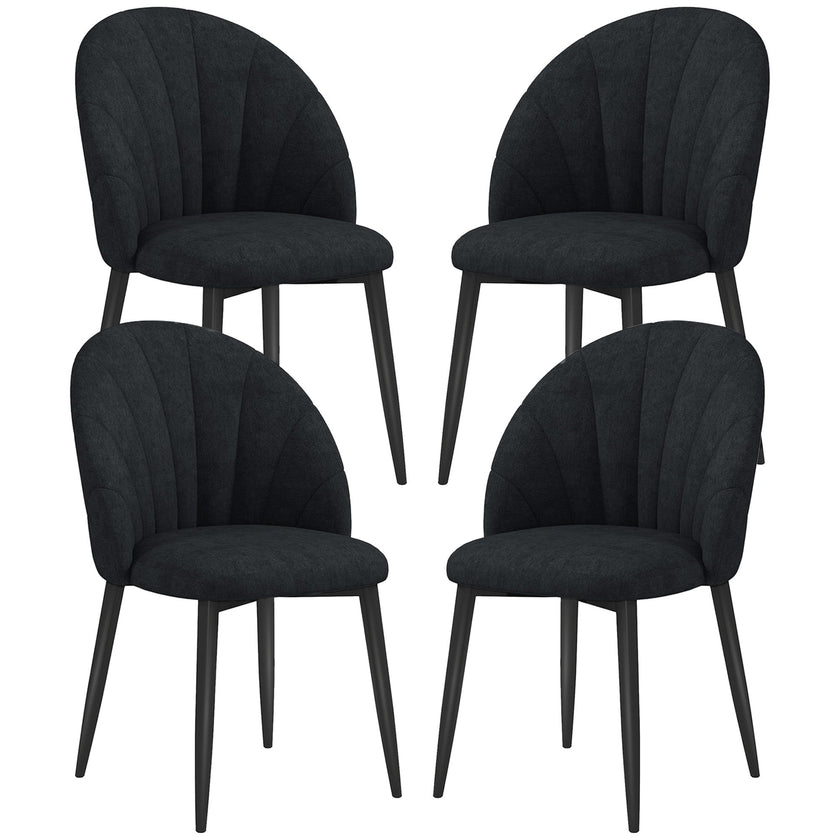 Skylar Modern Dining Chairs Set of 4-Black