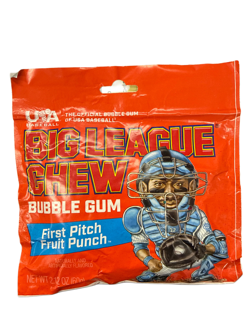Big League Chew First Pitch Fruit Punch Bubblegum 60G - U.S Edition