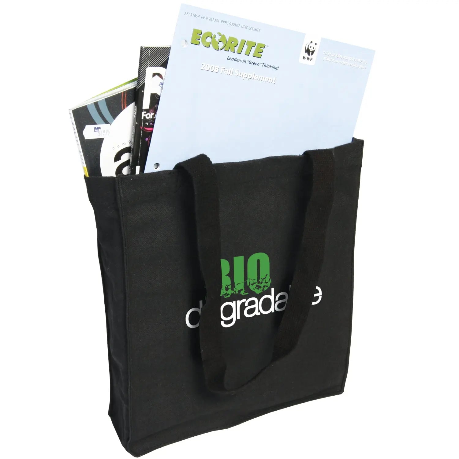 Cotton Canvas Book Bag Tote - B9235