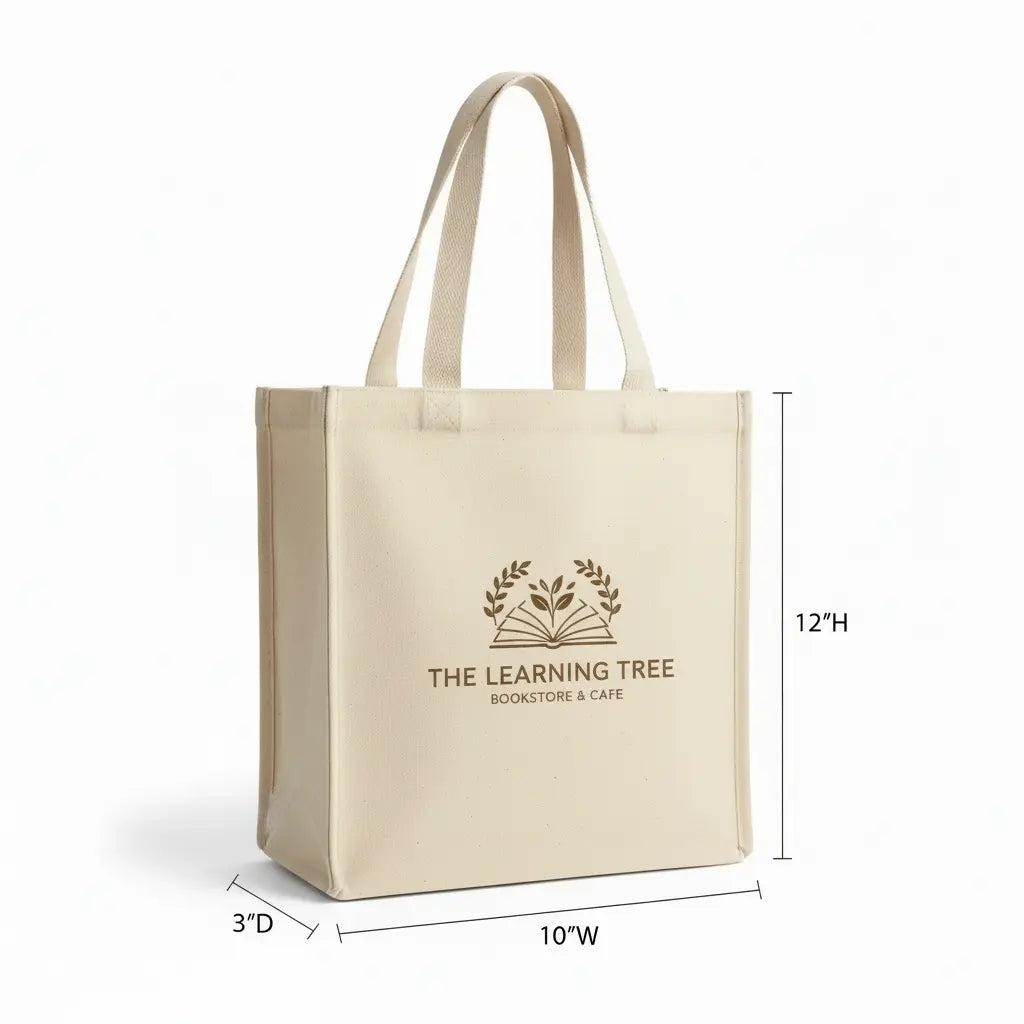 Cotton Canvas Book Bag Tote - B9235
