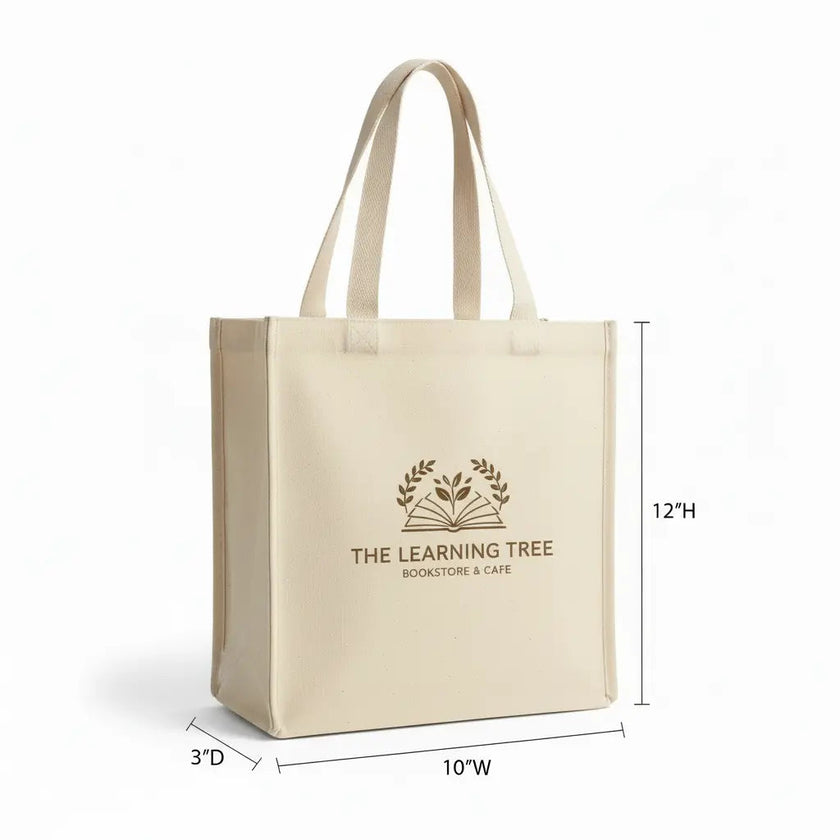Cotton Canvas Book Bag Tote - B9235