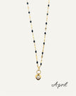 Heart Stone Necklaces in gold - various birthstone colours