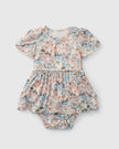 Short Sleeve Bodysuit Dress - English Garden
