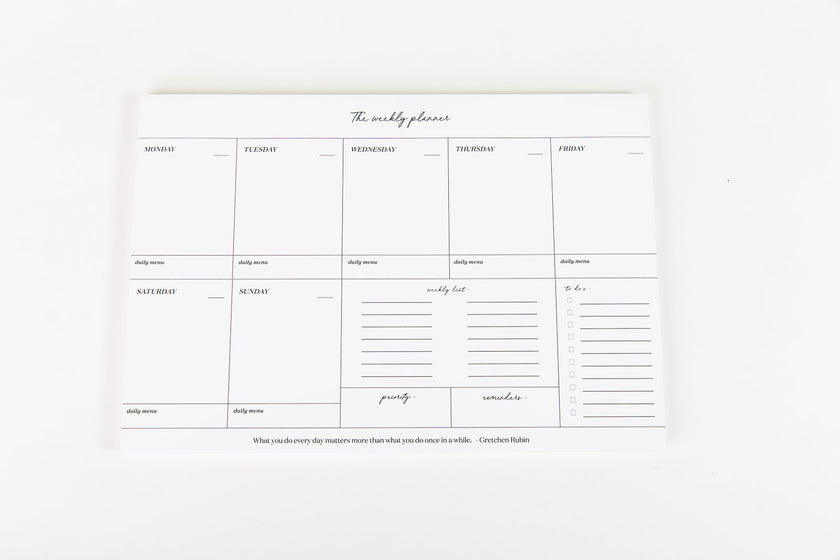 Weekly Organizer Pad