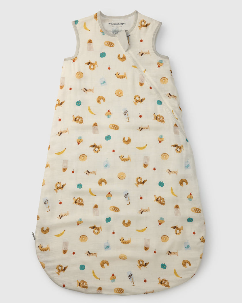 Baby Bamboo Muslin Sleep Sack 0.5 TOG - French Breakfast