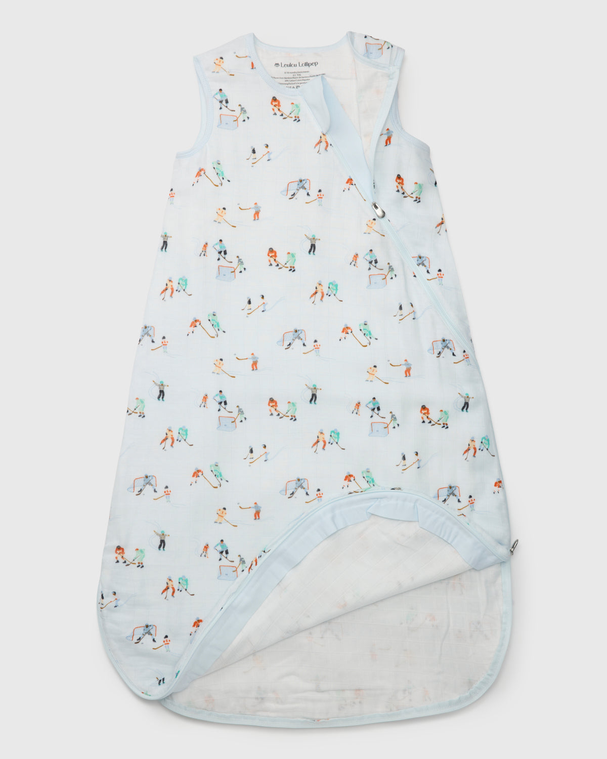 Baby Bamboo Muslin Sleep Sack 0.5 TOG - Ice Hockey