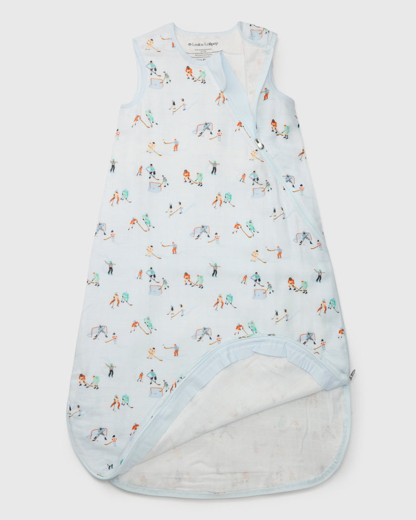 Baby Bamboo Muslin Sleep Sack 0.5 TOG - Ice Hockey