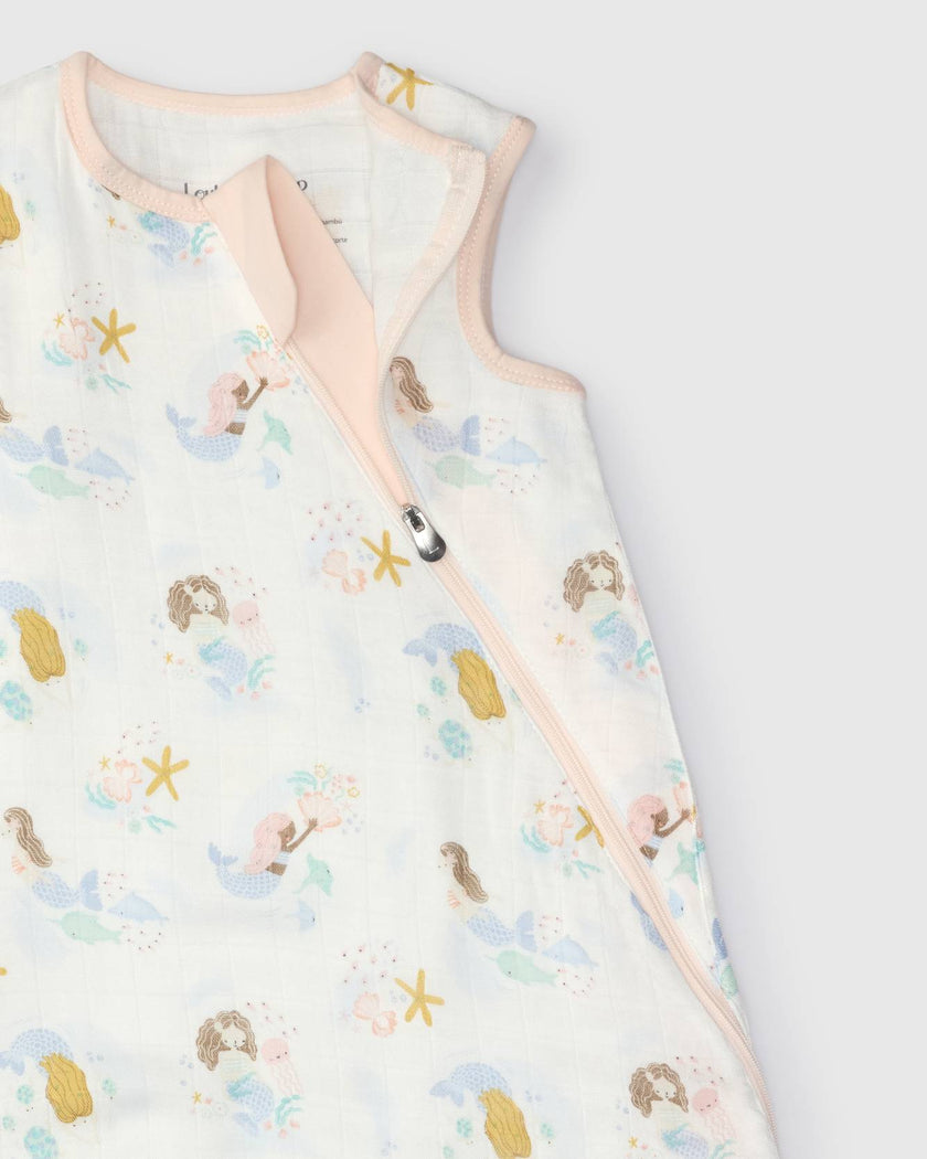 Baby Bamboo Muslin Sleep Sack 0.5 TOG - Mermaids