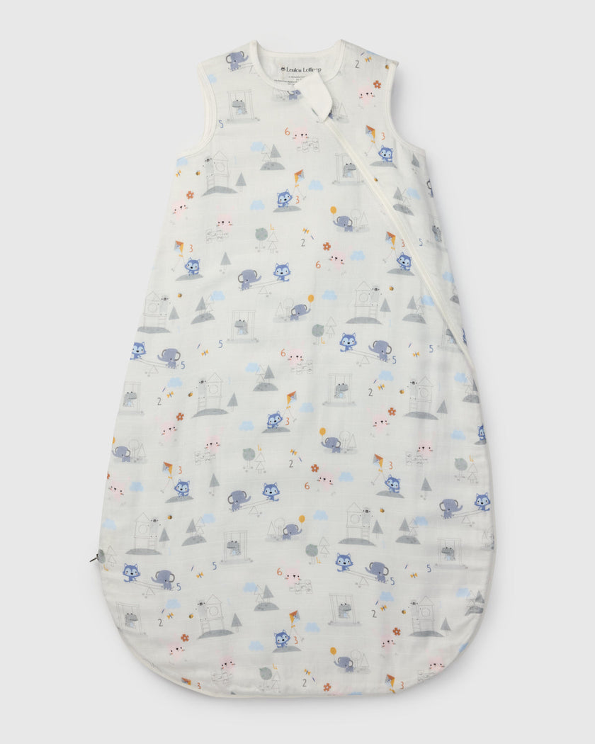 Baby Bamboo Muslin Sleep Sack 0.5 TOG - Mini Mathletes