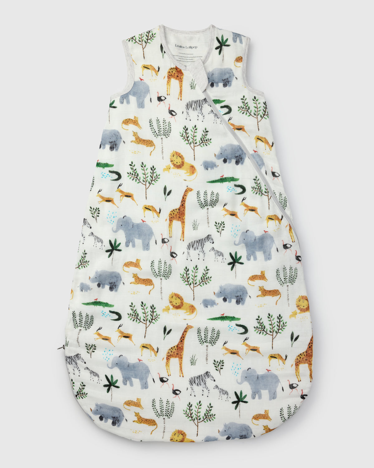 Baby Bamboo Muslin Sleep Sack 0.5 TOG - Safari Jungle