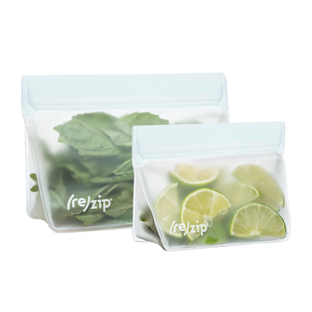 (re)zip Stand-Up Leakproof Reusable Storage Bags (1 cup + 2 cup)