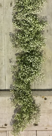Fresh Garland Table Runner  - Eucalyptus, Baby' Breath, Ruscus