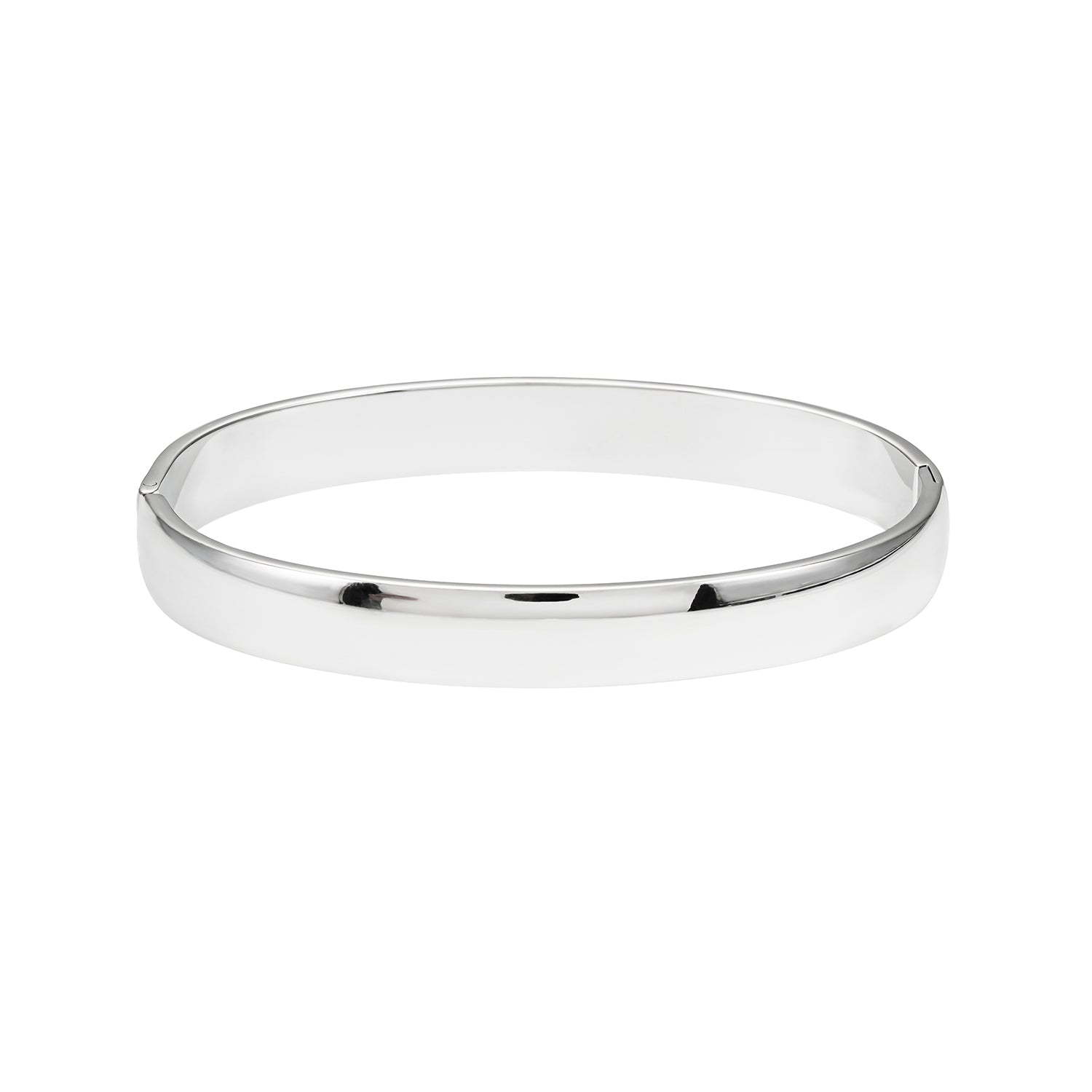 BAKOVAN: Mid Width Silver Band Bracelet for Men or Women