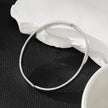 BAKOVAN: Mid Width Silver Band Bracelet for Men or Women