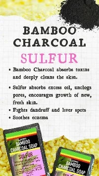 ALL NATURAL BAMBOO CHARCOAL SULFUR FACE & BODY BAR