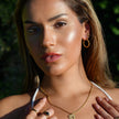 BARBARA Gold: Contrast Textured Twisted Rope Hoop Earrings