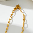 BARBICAN: Essential Gold Chain Link Paper-Clip Necklace - 22