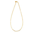 BARBICAN: Essential Gold Chain Link Paper-Clip Necklace - 22