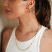 BARBICAN: Essential Gold Chain Link Paper-Clip Necklace - 22