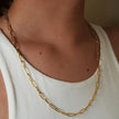 BARBICAN: Essential Gold Chain Link Paper-Clip Necklace - 22