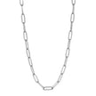 Style BARNSBURY : Collier en chaîne à maillons argentés, style agrafe - 56 cm (22 pouces)