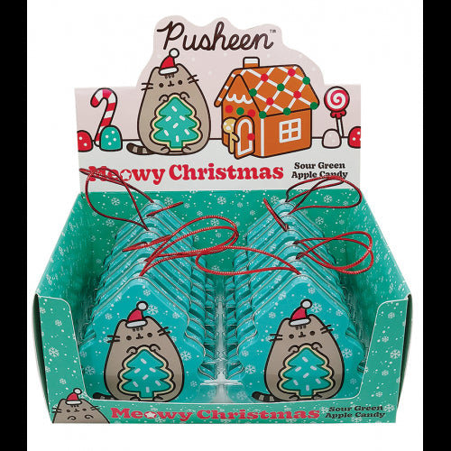 BAW - PUSHEEN - MEOWY CHRISTMAS - SOUR GREEN APPLE - CANDY TIN - CDU