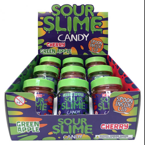 BAW - SLIME in JAR - CHERRY APPLE SOUR CANDY TIN - CDU
