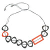 Resin Rectangular Hoop Necklace