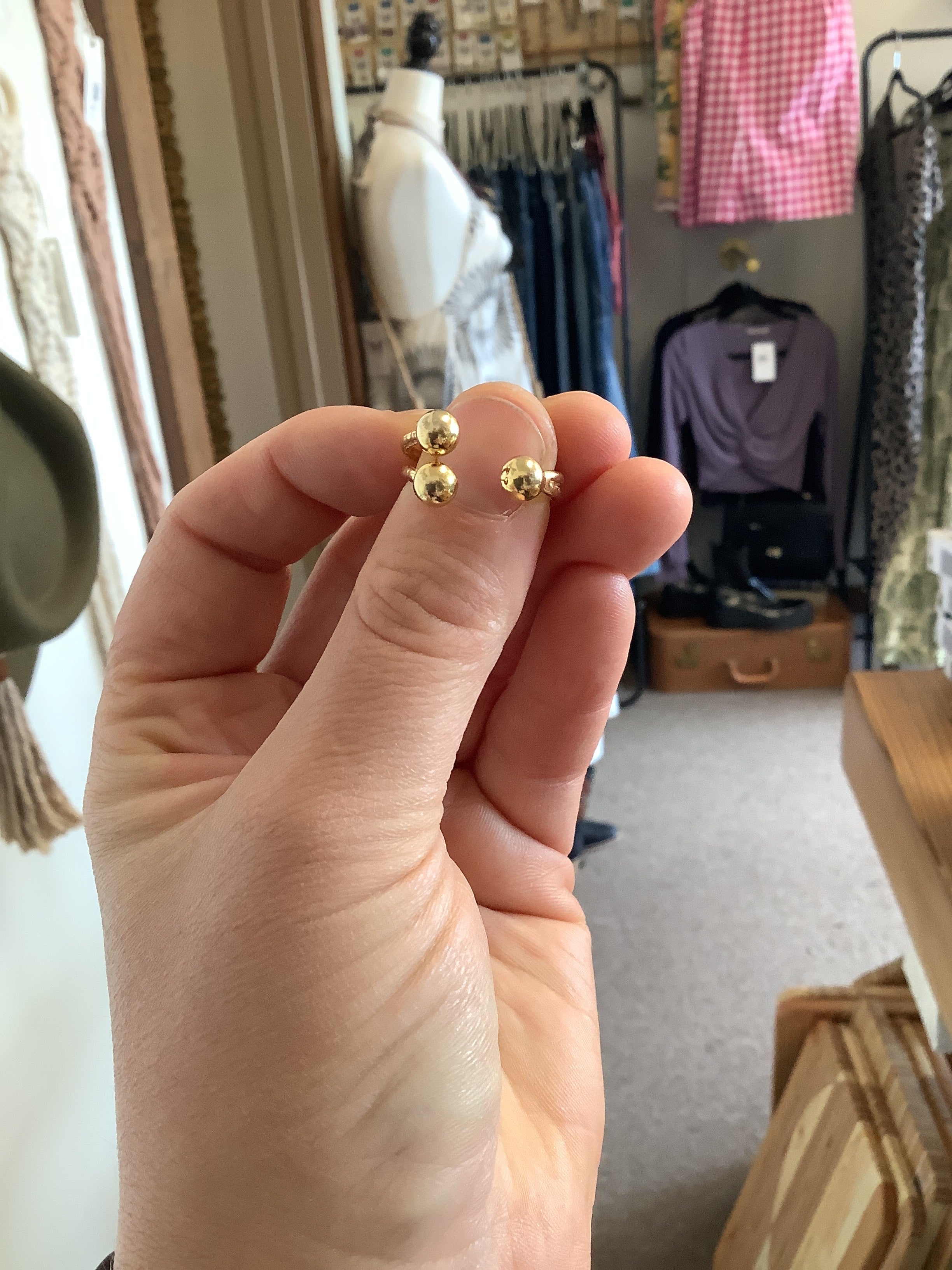 3 Ball Gold Plated Ring- Standout Boutique( Vancouver, BC)