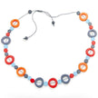 Long Resin Hoop and Disc Necklace