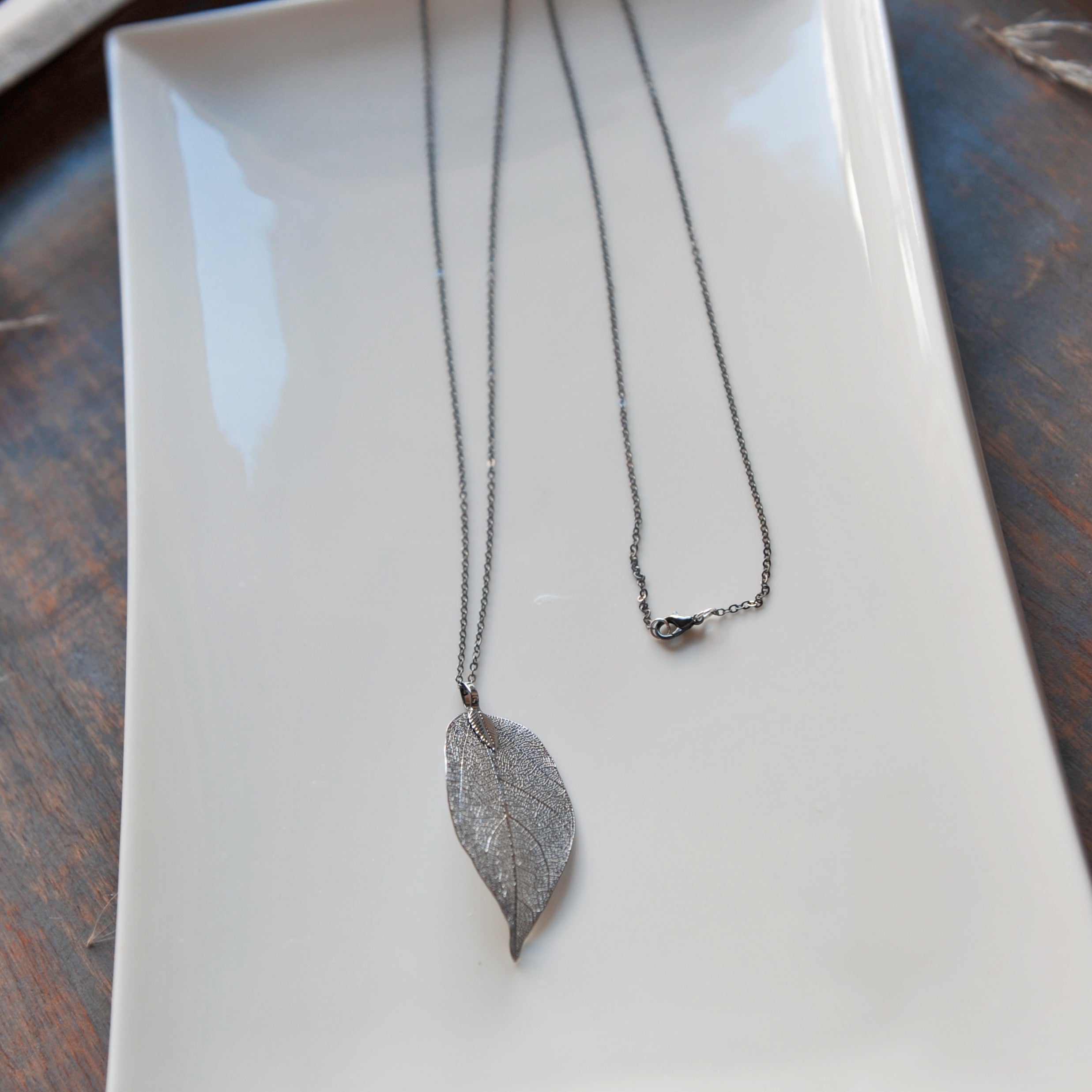 Real leaf necklace